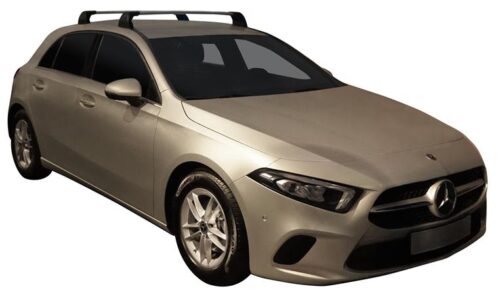 Mercedes-Benz A-Class 5dr hatch 2013-2015 (naked roof) Yakima Silver Flush Bars (pr) (S25Y/K650) - Image 6
