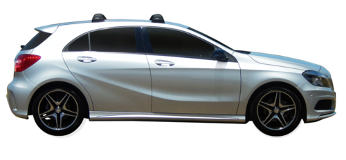 Mercedes-Benz A-Class 5dr hatch 2013-2015 (naked roof) Yakima Silver Flush Bars (pr) (S25Y/K650) - Image 2