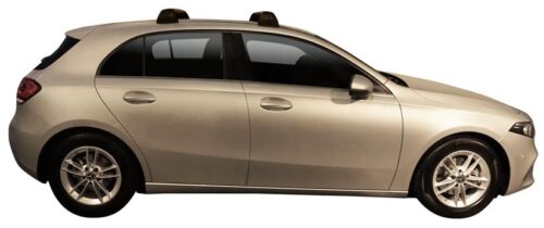 Mercedes-Benz A-Class 5dr hatch 2013-2015 (naked roof) Yakima Silver Flush Bars (pr) (S25Y/K650) - Image 7