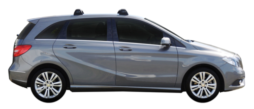 Mercedes-Benz B-Class 5dr hatch 2012 - onwards (naked roof) Yakima Silver Flush Bars (pr) (S25Y/K650) - Image 2