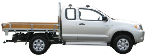 Toyota Hilux May 2005 - Sep 2015 (Naked Roof) Yakima Black Flush Roof Racks Black (S6YB/K160) - Image 4