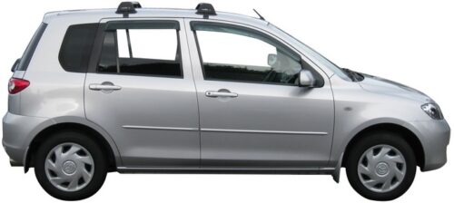 Mazda 2 Hatch 2002-2007 (naked roof) Silver Yakima Thru Bars (pr) (S5Y/K312) - Image 2