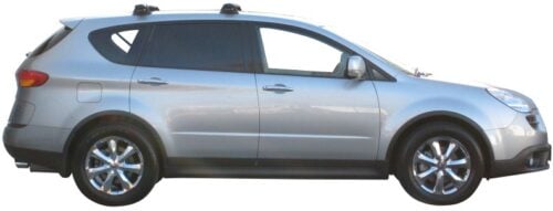 Subaru Tribeca 2006-2007 Naked Roof Yakima Silver Thru Bar Roof Racks (S17Y/K500) - Image 2