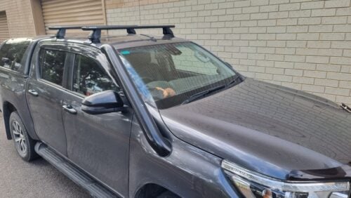 TOYOTA Hilux Gen 8 Double Cab 10/2015 Onwards Sportz 2500 Black 2 Bar Roof Rack (JC-04348) - Image 2