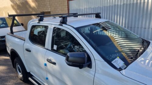FORD Ranger Gen 2 (P703) Double Cab 1/2022 Onwards Sportz 2500 Black 2 Bar Roof Rack (JC-04571) - Image 2