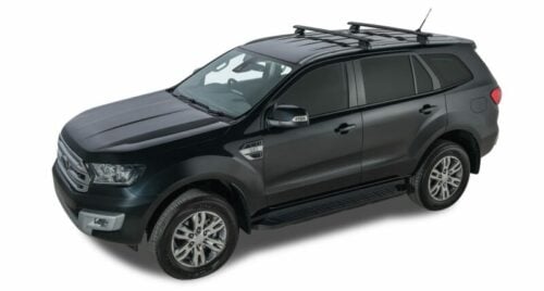 FORD Everest UA With Flush Rails 1/2015-12/2022 Sportz SX Black 2 Bar Roof Rack (JC-04354) - Image 3