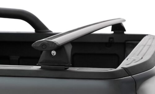 FORD Ranger (Excl. Wildtrak, Platinum) Double Cab Ute Tub Factory Windows 1/2022 Onwards Sportz RCH Black 2 Bar Roof Rack (JC-05288) - Image 5