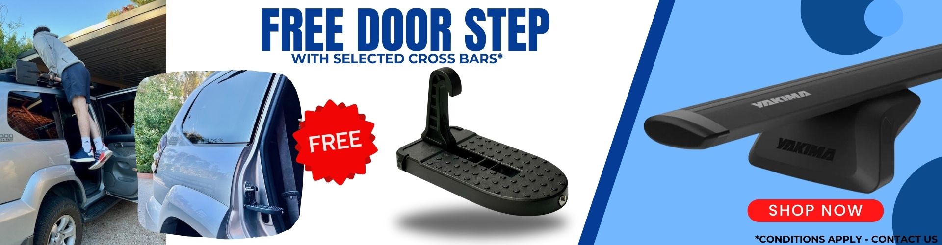 Free doorstep with crossbar