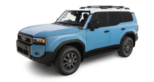 LEXUS GX550 With Raised Rail 1/2024 Onwards Sportz RX Black 2 Bar Roof Rack (JC-04570)