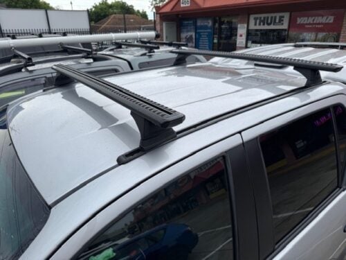 FORD Ranger Gen 2 (P703) Double Cab 1/2022 Sportz RCH Black 2 Bar Roof Rack (JC-04524) - Image 1