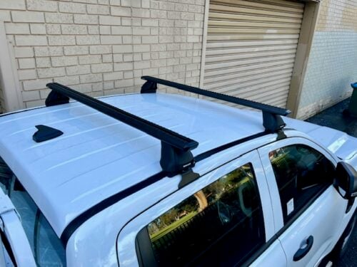 FORD Ranger Gen 2 (P703) Double Cab 1/2022 Onwards Sportz 2500 Black 2 Bar Roof Rack (JC-04571) - Image 9