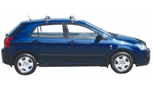 Toyota Corolla 5 Door Hatch 2001 - 2007  Yakima Silver Flush Bar Roof Racks (S4Y/K144) - Image 2