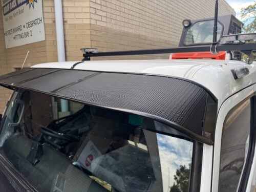 Mitsubishi/Fuso Canter 2006on Standard Cab Mesh Windscreen Sunvisor (Black) - Image 10