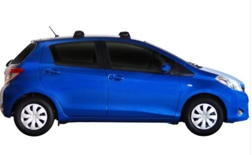 Toyota Yaris 5 Door Hatch 2011 - 2014 Yakima Silver Thru Bars (pr) (K762/S15Y) - Image 2