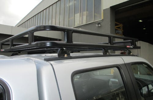 Ford Ranger PK-J 2006 - 2011 Dual Cab Oval Steel Roof Rack - Image 6