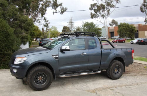 Ford Ranger PX1-3 2011 - 2022 Extra Cab Oval Steel Roof Rack - Image 3