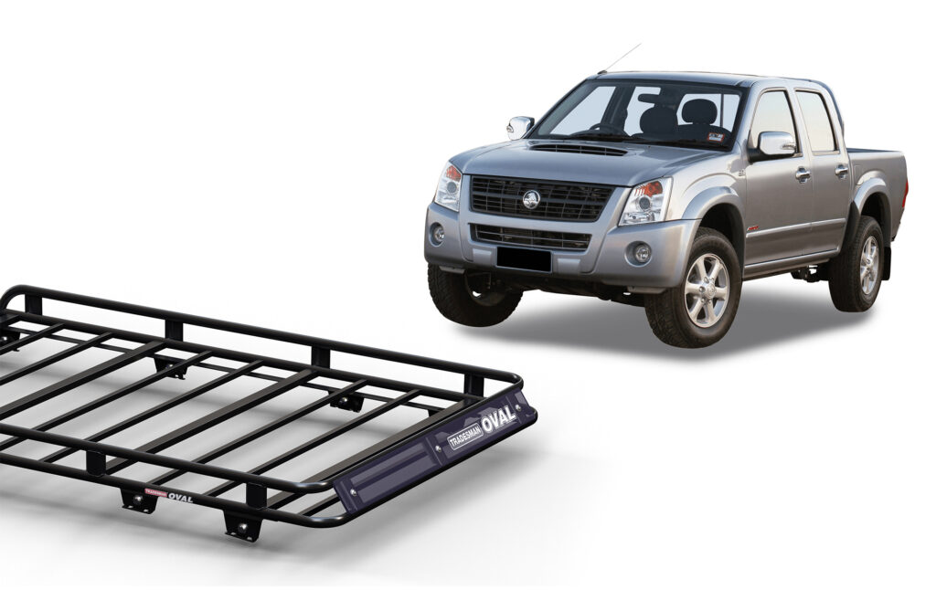Holden Colorado RA 08/08 - 05/12 Dual Cab Oval Steel Roof Rack - Roof ...