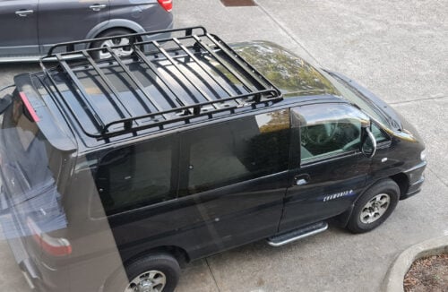 Mitsubishi Delica Gen4 01/94 - 12/07 MWB Oval Steel Roof Rack - Image 5