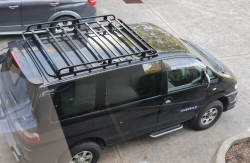 Mitsubishi Delica Gen4 01/94 - 12/07 MWB Oval Steel Roof Rack - Image 5