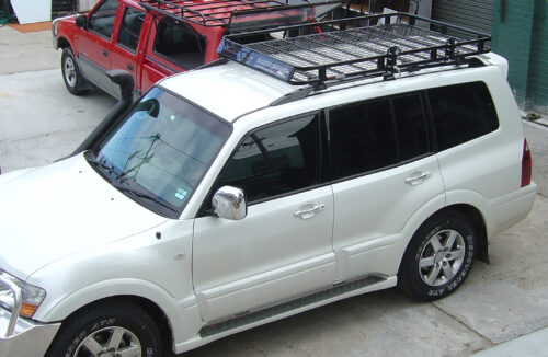 Mitsubishi Pajero NM-NP 2000 - 2006 LWB Oval Steel Roof Rack - Image 6