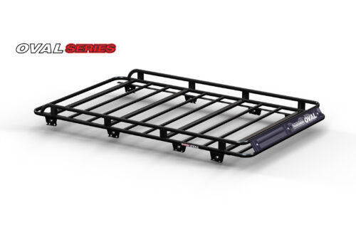 Mitsubishi Triton MN 07/06 - 03/15 Dual Cab Oval Steel Roof Rack - Image 3