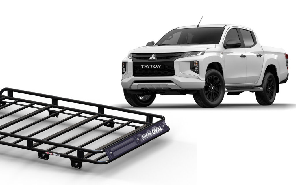 Mitsubishi Triton MQ/MR 04/15 - 01/24 Dual Cab Oval Steel Roof Rack ...