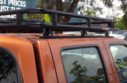 Nissan Navara D22 03/97 - 06/15 Dual Cab Oval Steel Roof Rack - Image 6