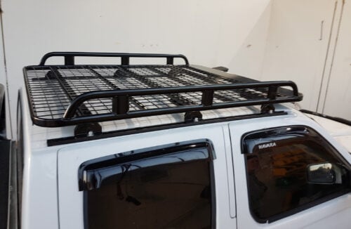 Nissan Navara D22 03/97 - 06/15 Dual Cab Oval Steel Roof Rack - Image 5