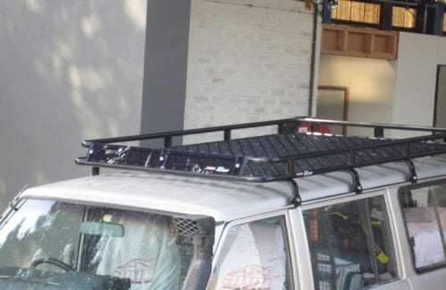 Nissan Patrol GQ/Y60 02/88 - 11/97 LWB Oval Steel Roof Rack - Image 5