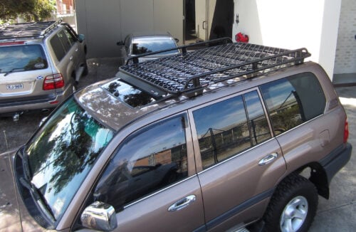 Toyota Landcruiser 100 100 04/98 - 10/07 LWB Oval Steel Roof Rack - Image 2