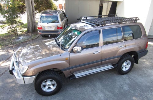 Toyota Landcruiser 100 100 04/98 - 10/07 LWB Oval Steel Roof Rack - Image 5