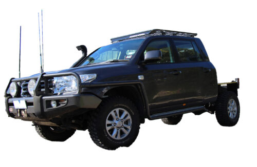 Toyota Landcruiser 200 200 2007 - 03/21 Dual Cab Oval Steel Roof Rack - Image 3