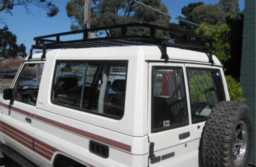 Toyota Landcruiser 73 73 1985 - 1992 MWB Oval Steel Roof Rack - Image 6