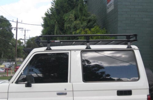 Toyota Landcruiser 70 70 1985 - 1992 SWB Oval Steel Roof Rack - Image 5