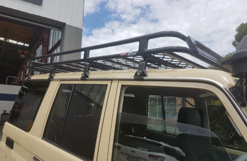 Toyota Landcruiser 76 76 2007 - Current Wagon Oval Steel Roof Rack - Image 6