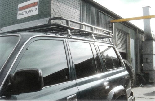 Toyota Landcruiser 80 80 05/90 - 03/98 LWB Oval Steel Roof Rack - Image 5