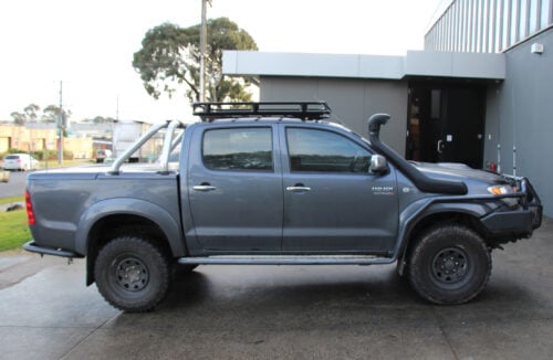 Toyota Hilux AN10 2005 - 2015 Dual Cab Oval Steel Roof Rack - Image 5