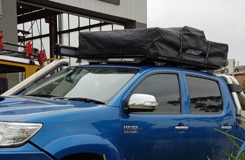 Toyota Hilux AN120 10/15 - Current Dual Cab Oval Steel Roof Rack - Image 2