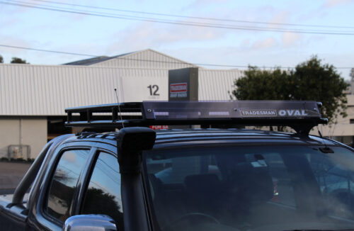 Toyota Hilux N140 1995 - 2005 Dual Cab Oval Steel Roof Rack - Image 2