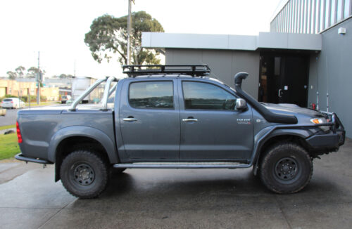 Toyota Hilux N140 1995 - 2005 Dual Cab Oval Steel Roof Rack - Image 5