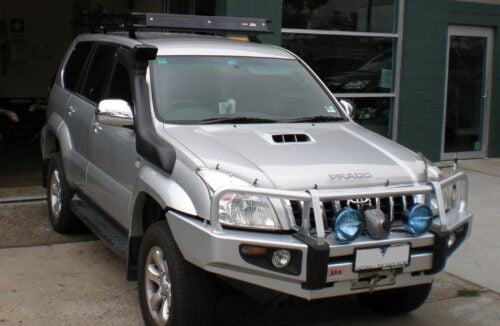 Toyota Prado 120 03/03 - 11/09 LWB Oval Steel Roof Rack - Image 2