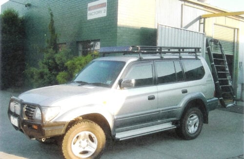 Toyota Prado 90 07/96 - 02/03 LWB Oval Steel Roof Rack - Image 2