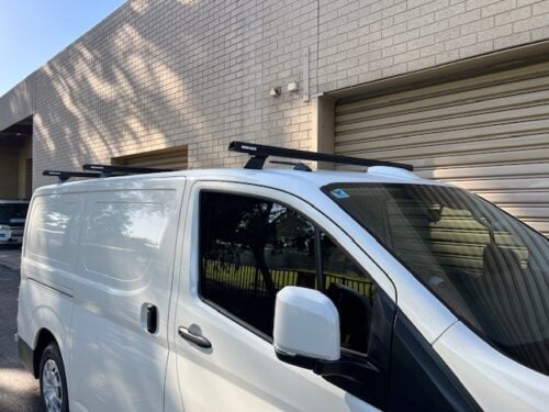 Toyota Hiace LWB/SLWB Gen6 2019on Rhino-Rack Heavy Duty Bars with Steel Legs (3 Bars) (Copy) - Image 2