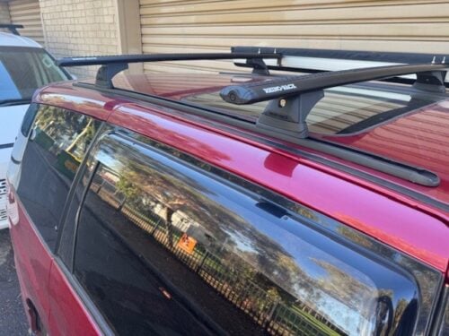Toyota Tarago 2006 Onwards Vortex RCH Trackmount Black 2 Bar Roof Rack - Image 1