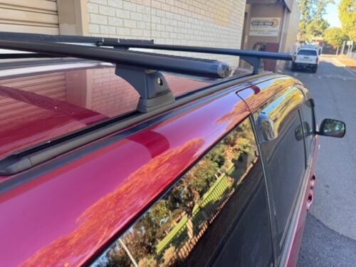 Toyota Tarago 2006 Onwards Vortex RCH Trackmount Black 2 Bar Roof Rack - Image 5