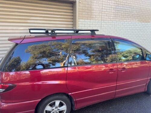 Toyota Tarago 2006 Onwards Vortex RCH Trackmount Black 2 Bar Roof Rack - Image 7