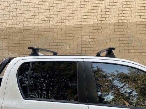 TOYOTA Hilux Gen 8 Double Cab 10/2015 Onwards Sportz RX300 Trackmount Black 2 Bar Roof Rack (JC-04654) - Image 12