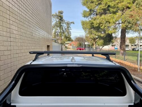 TOYOTA Hilux Gen 8 Double Cab 10/2015 Onwards Sportz RX300 Trackmount Black 2 Bar Roof Rack (JC-04654) - Image 5