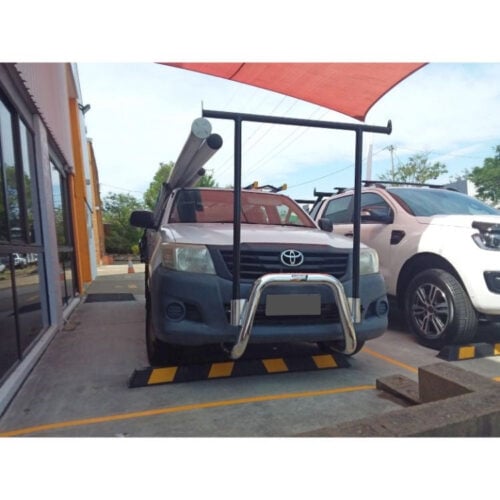 Polished Nudgebar & Hrack Set compatible with 05-15 Toyota Hilux