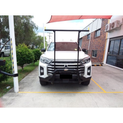 Black Nudgebar/HRack set suitable for use with 2021 Ssangyong Musso Ultimate